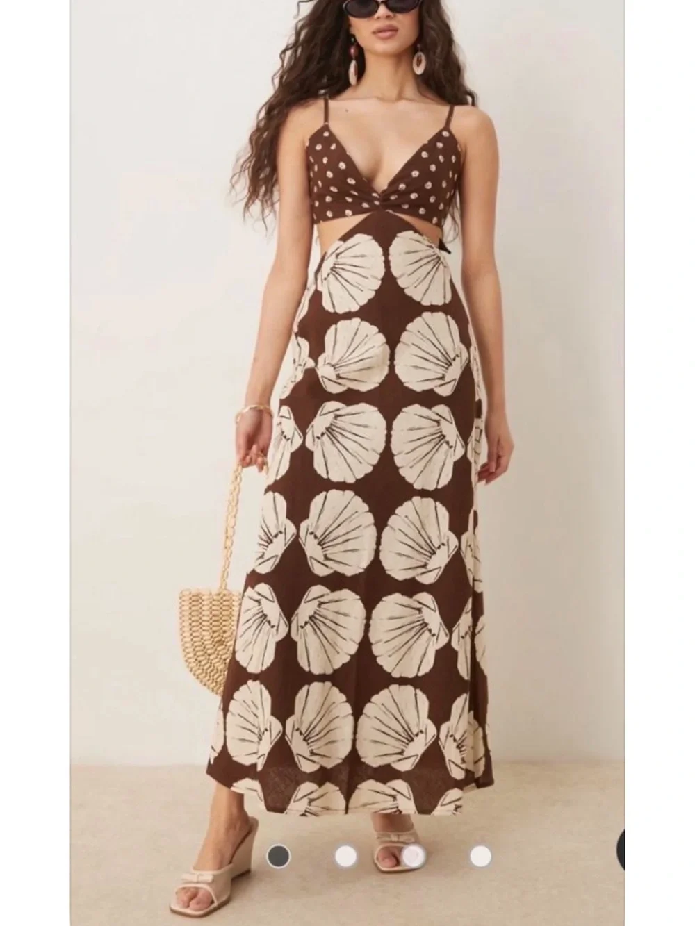 Abercrombie Women's Size Large Petite- Cut-out Maxi Dress